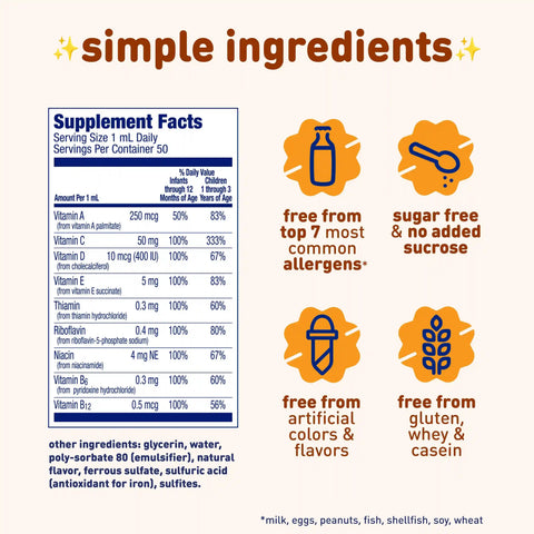 Enfamil® Poly-Vi-Sol® Multivitamin Drops 50 mL Bottle