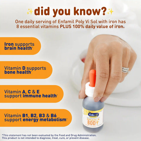 Enfamil® Poly Vi Sol® Multivitamin Drops with Iron 50 mL Bottle