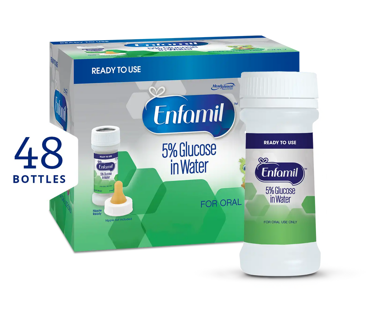 Enfamil® 5% Glucose In Water for Babies Ready to Use - 2 fl oz Bottles (Case of 48)